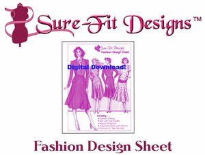 Fashion Design Sheet - Digital Download